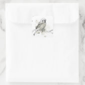 Gestural Bird Study Vierkante Sticker (Tas)