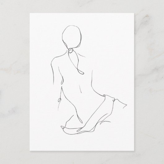 Gesturale contour briefkaart (Voorkant)