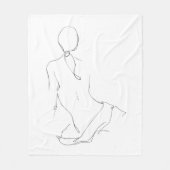 Gesturale contour fleece deken (Voorkant)