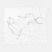 Gesturale contour fleece deken (Voorkant (Horizontaal))