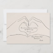 Gesture de coeur main Carte Saint Valentin (Devant)