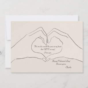 Gesture de coeur main Carte Saint Valentin