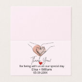 Gesture minimaliste de coeur main Mariage cadeau i (Outside Unfolded)