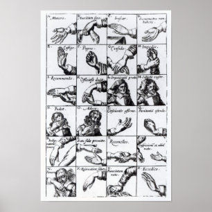 Gestures voor het onderdrukken van John Bulwer's ' Poster