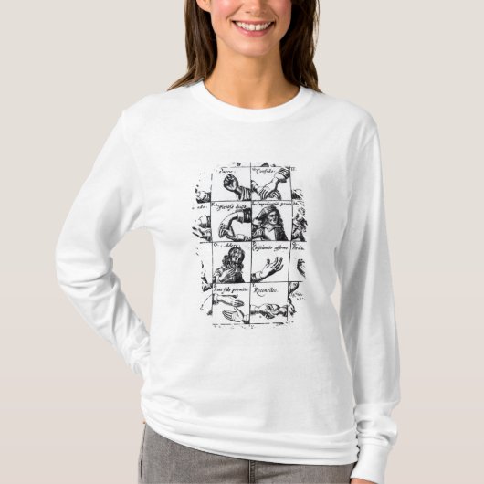 Gestures voor het onderdrukken van John Bulwer's ' T-shirt (Voorkant)