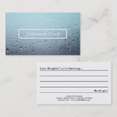 gestuurde glazen commentaarkaart visitekaartje (Voorkant / Achterkant)