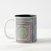 Gestyleerd Lijst Damask Monogrammed Mok (Links)