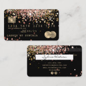 Gestyleerde Glitter Gold-Kaart voor creditering in Visitekaartje (Voorkant / Achterkant)