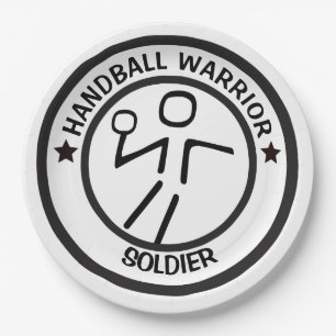 GESTYLISEERDE HANDBALL PLAYER PAPIEREN BORDJE