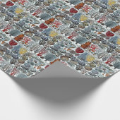  gestyliseerde Zee koralen Cadeaupapier (Hoek)