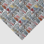 gestyliseerde Zee koralen Tissuepapier (Detail)