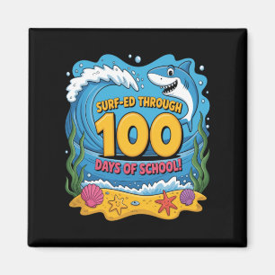 Gesurft door 100 dagen school leuke haai magneet