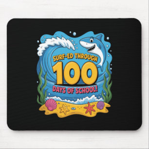 Gesurft door 100 dagen school leuke haai muismat