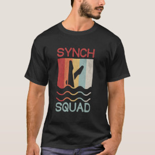 Gesynchroniseerd Zwemmen Synch Team Retro Vintage T-shirt