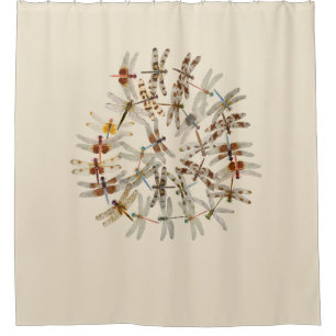Gesynchroniseerde libellen — Shower Curtain Douchegordijn