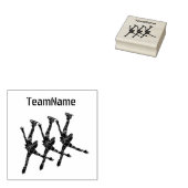 Gesynchroniseerde schaatsteam stempel - arabesques (Gestempeld)