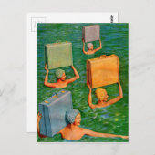 gesynchroniseerde zee briefkaart (Voorkant / Achterkant)