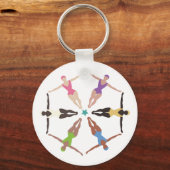 Gesynchroniseerde zwemmers sleutelhanger (Voorkant)