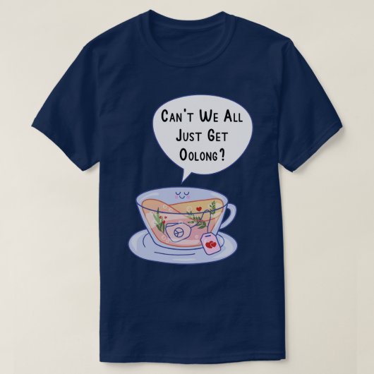 Get Along (Oolong) Tea Pun T-shirt (Design voorkant)