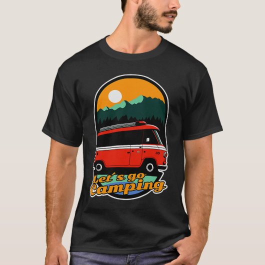 Get away from it all  Let's go Camping T-shirt (Voorkant)