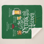 Get Drunk And Go To Heaven (Irish Drinking Toast) Sherpa Deken (Voorkant (horizontaal))