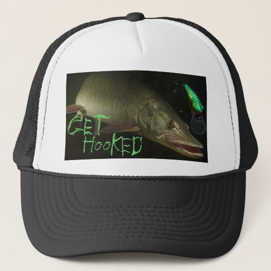 Get Hooked Muskie Trucker Pet (Voorkant)