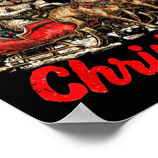 Get In Loser We're Stealing Christmas Funny Raccoo Poster (Hoek)