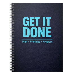 Get It Done Blue Motivational Planner Notitieboek