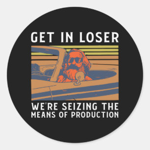Get Loser waren beslag op de productie Ronde Sticker