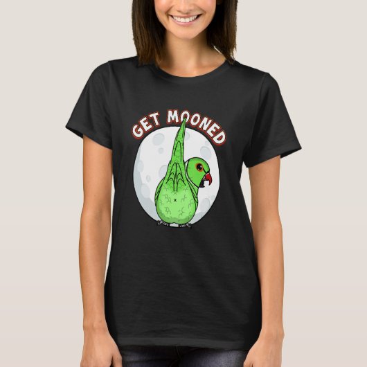 Get Mooned I Parrot Underfluffies I Green Indian R T-shirt (Voorkant)