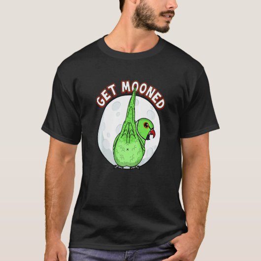 Get Mooned I Parrot Underfluffies I Green Indian R T-shirt (Voorkant)