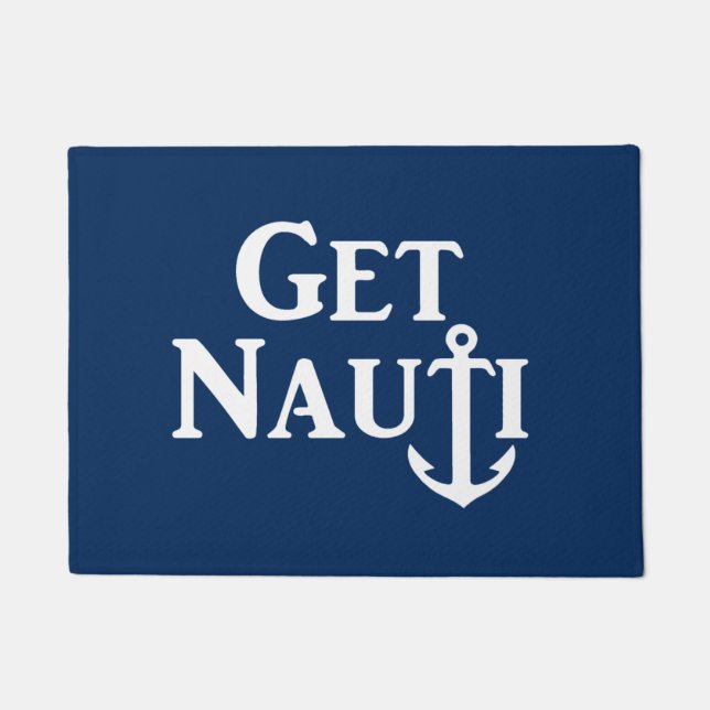 "GET NAUTI" — NAUTICAL DOORMAT DEURMAT (Voorkant)
