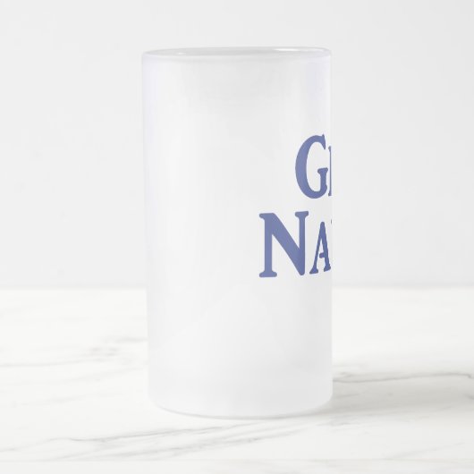 "GET NAUTI" Verre Nautique Frosted Beer Mug (Centre)