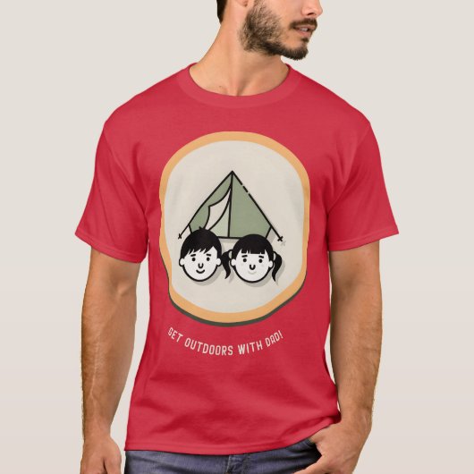 Get Outrs With Dad Camping Dad Apparel boy T-shirt (Voorkant)