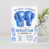 Get Ready To Rumble Boxing Birthday Invitation (Debout devant)