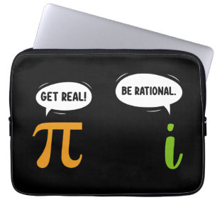 Get Real Wees Rationeel Grappig Wiskunde Pi Dag Ge Laptop Sleeve