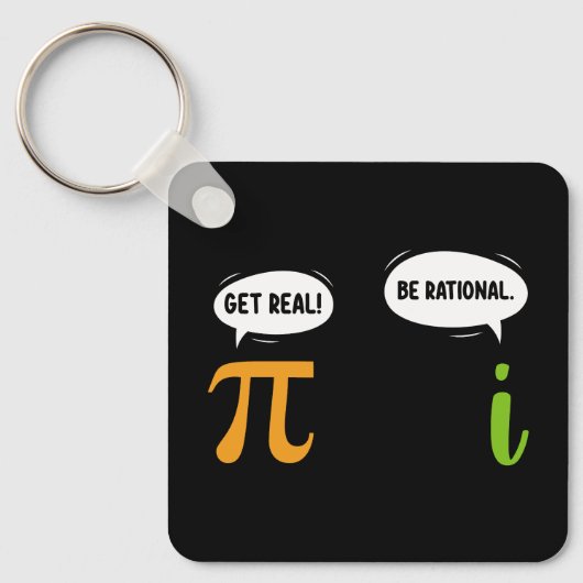 Get Real Wees Rationeel Grappig Wiskunde Pi Dag Ge Sleutelhanger (Voorkant)
