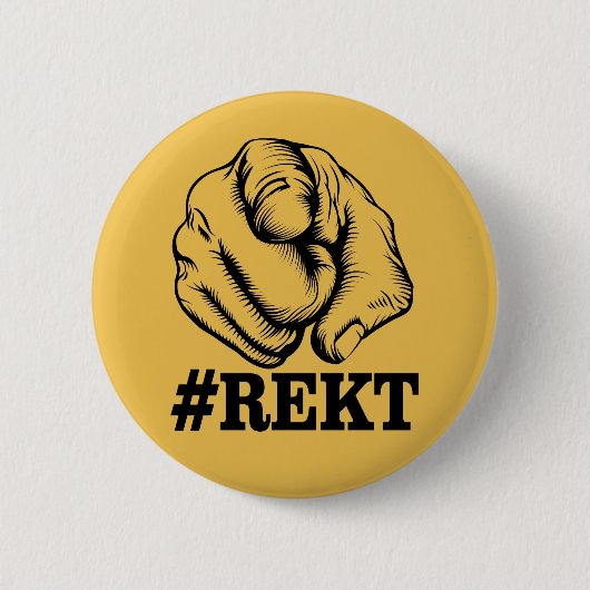 Get Rekt Ronde Button 5,7 Cm (Voorkant)