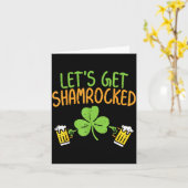Get Shamrocked Funny St Patricks Day Irish Beer Dr Kaart (Gele Bloem)