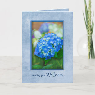 Get Well, Beautiful Blue Hydrangea in 3D Kaart