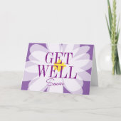 Get Well Bientôt carte de voeux avec design de fle (Devant)