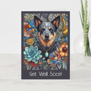 Get Well Binnenkort Kaart Aussie Cattle Dog Hugs a