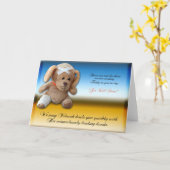 Get Well Dog Wenskaart Kaart (Gele Bloem)