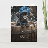 Get Well Feel Better Schattigee Black Labrador Ret Kaart (Voorkant)