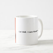 Get Well, I Care About You, Kitten Coffee Mug (Devant droit)