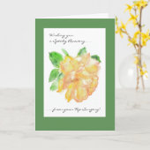 Get Well Kaart - Gouden Roos (Gele Bloem)