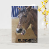 Get Well Kaart: Horse BLECH! Kaart (Gele Bloem)