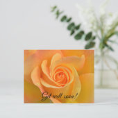Get well rose briefkaart (Staand voorkant)