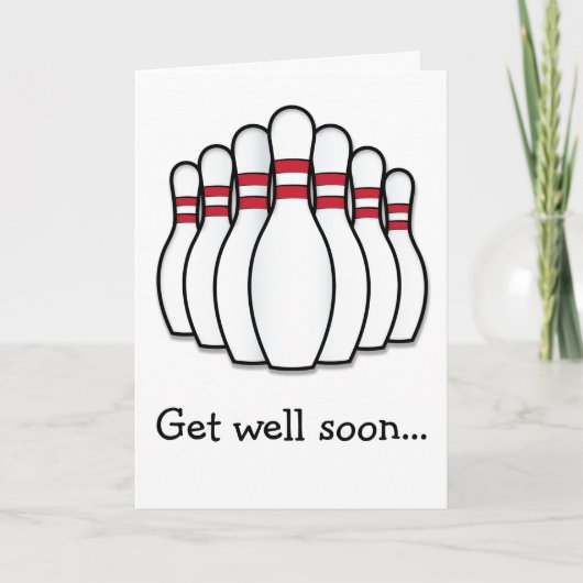 Get Well Soon Bowling van de hele bende Kaart (Voorkant)