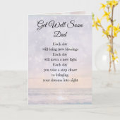 Get Well Soon Dad ontwerp Kaart (Gele Bloem)